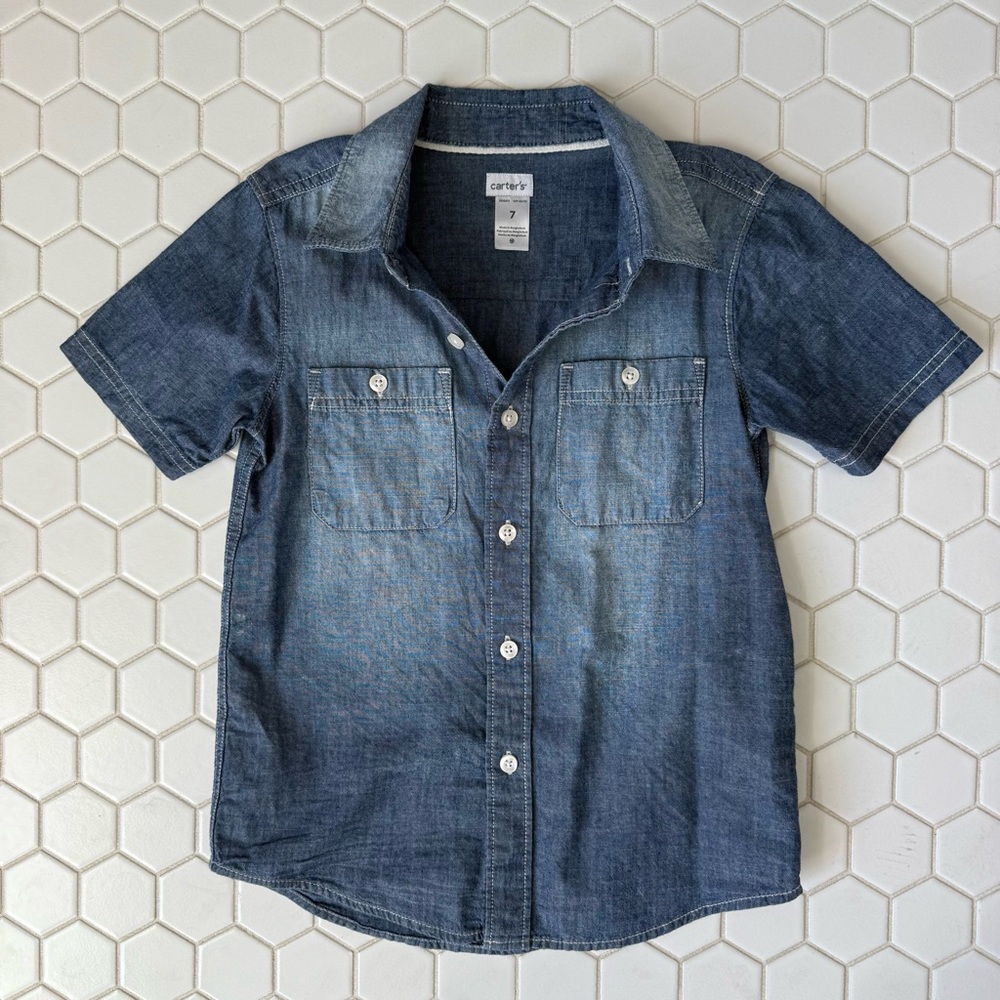 Denim Short Sleeve Shirt